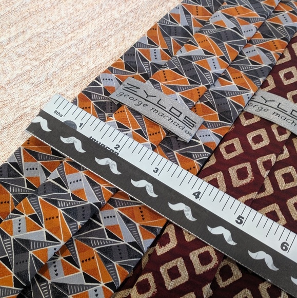 6 Vintage 100% silk ties Zylos by George Machado - Picture 7 of 8
